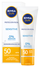 Protecção solar facial sensível aos UV 50 fp + 50 ml