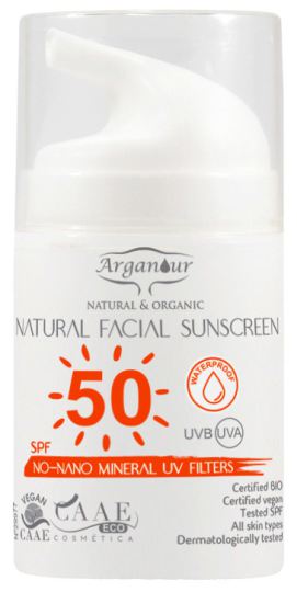 Protetor solar facial natural e orgânico Spf50 50 ml