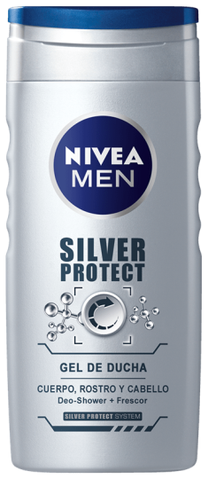 Gel de banho masculino Silver Protect